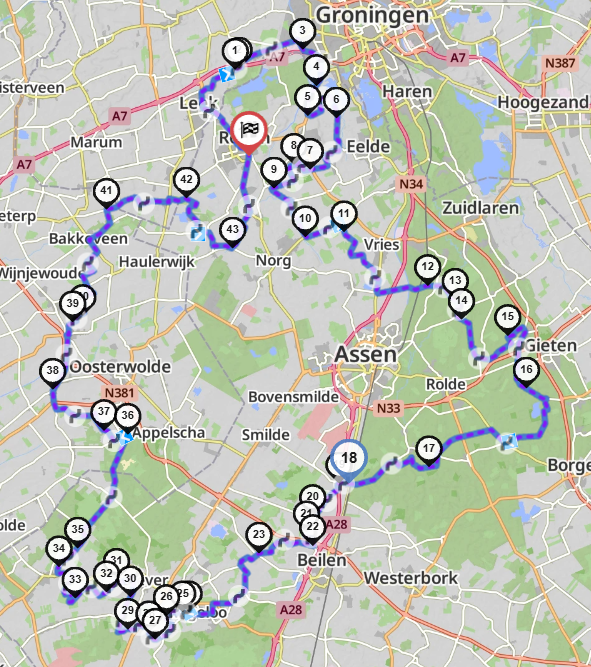 200km mooiste weggetjes in Drenthe